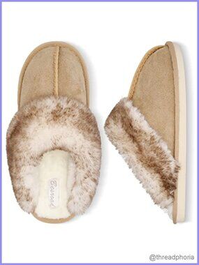 Winter Fuzzy House Slippers Plush Faux Fur Fluffy Flats Warm Slide Shoes for